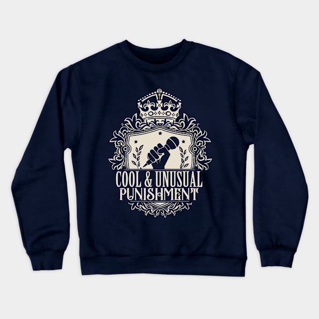 Cool & Unusual Punishment Heraldry - Light on Dark Crewneck Sweatshirt by onloanfromgod